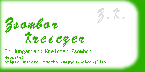 zsombor kreiczer business card